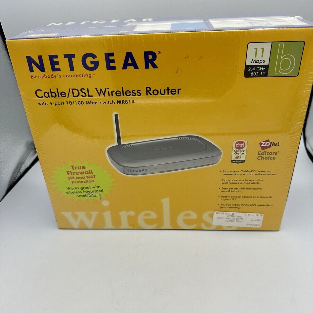 NEW SEALED Netgear MR814 V2 11 Mbps 4-Port 10/100 Wireless B Router *READ*